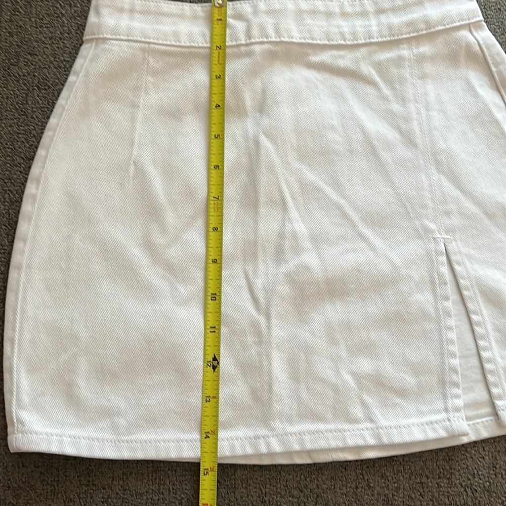 Princess polly lioness white denim mini skirt size XS - Picture 6 of 7